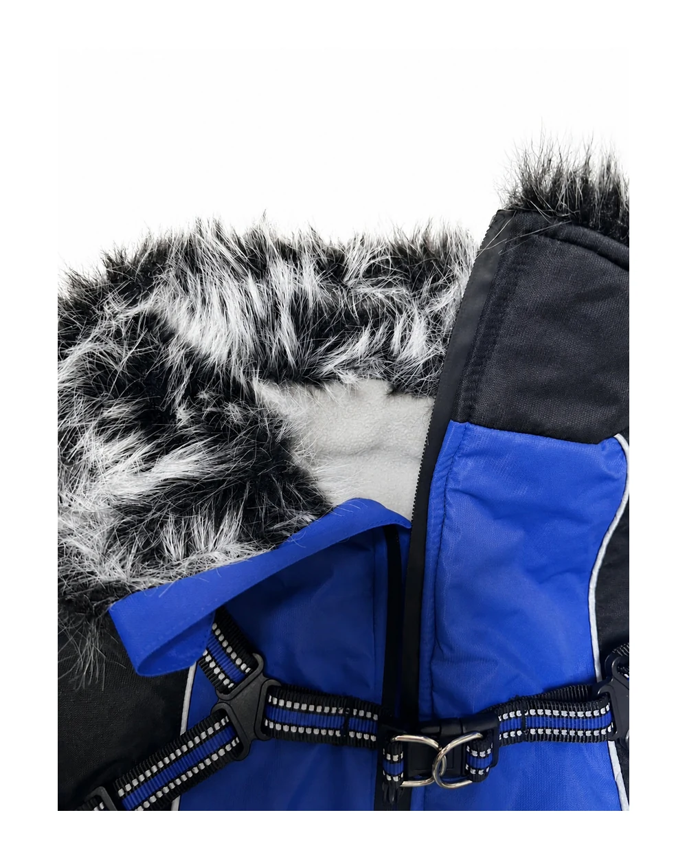 Warm inner layers detail for Insulated Harness Coat