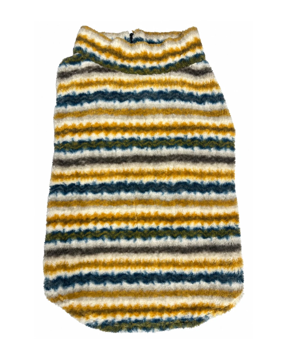 Plush fleece warmth detail for Striped Fleece Dog Sweater